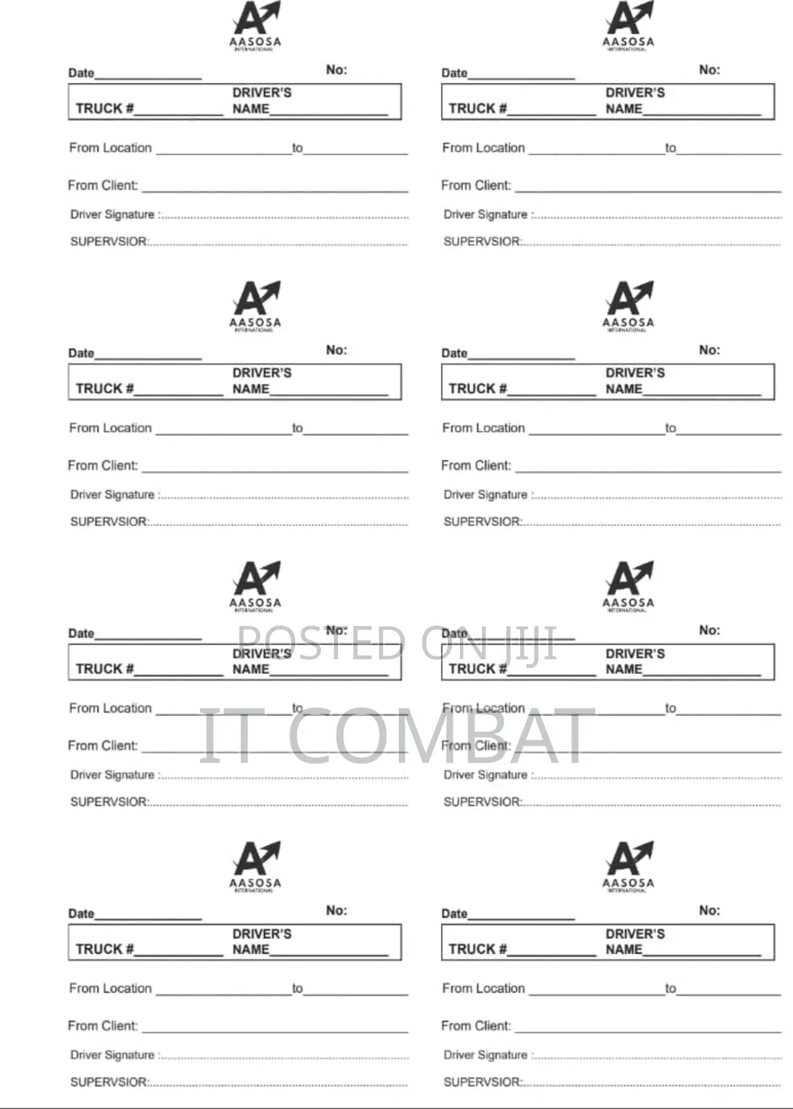 6 Receipts on a Page