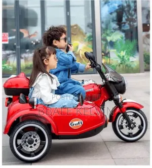 Children's Electric Ride-on Toy Motorcycle With a Sidecar
