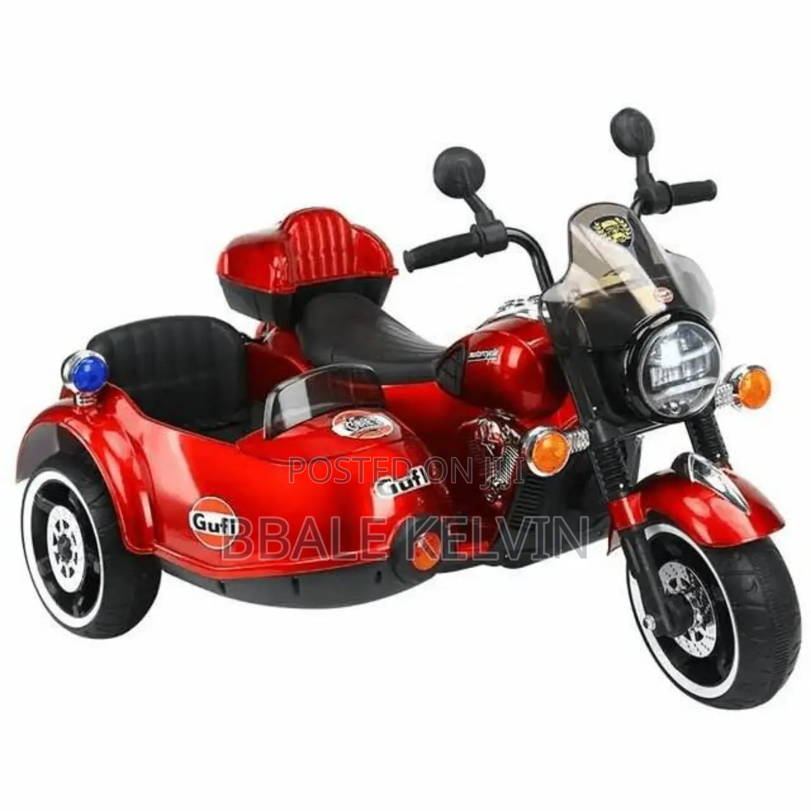 Children's Electric Ride-on Toy Motorcycle With a Sidecar