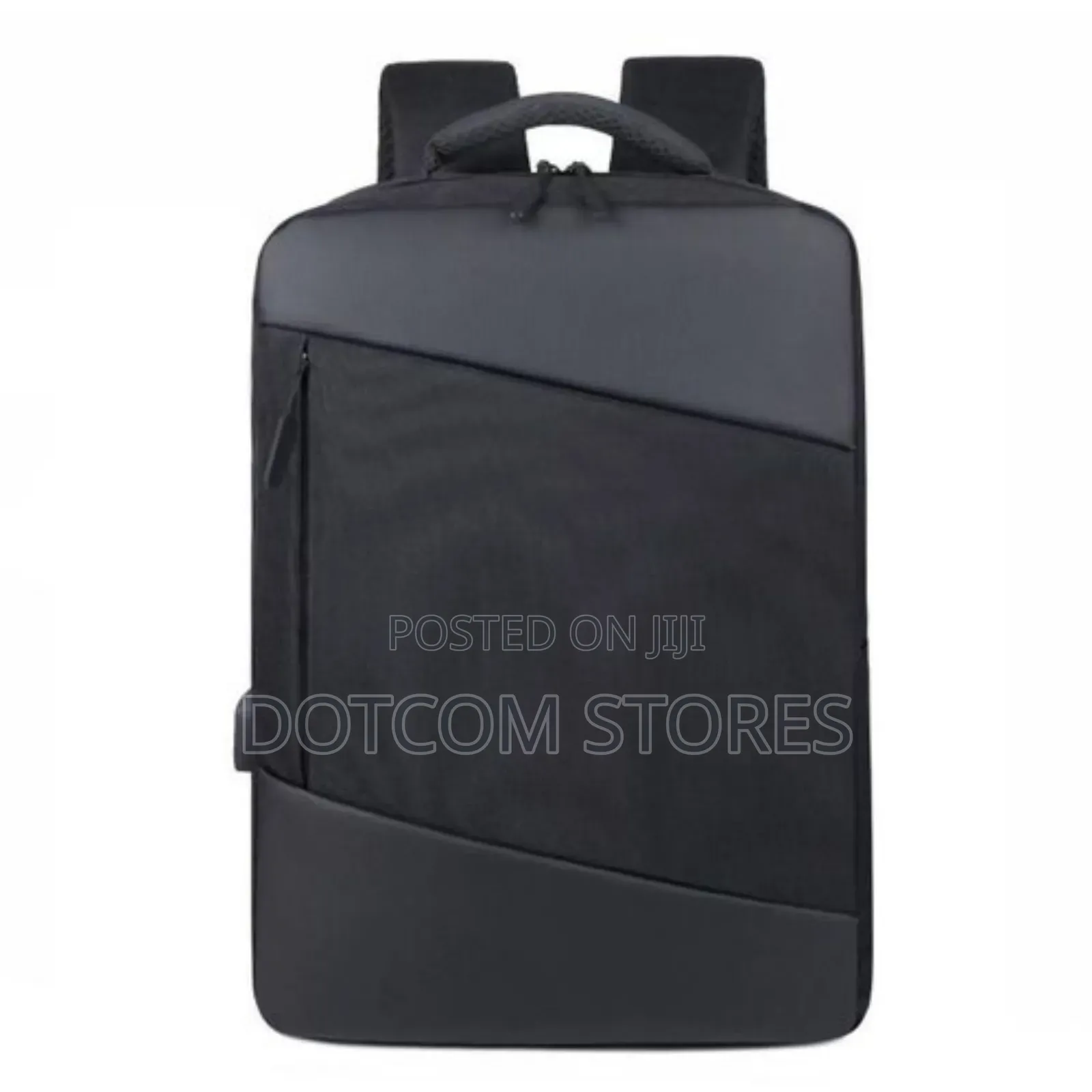 Black and Grey Laptop Backpack With a Usb Charging Port.