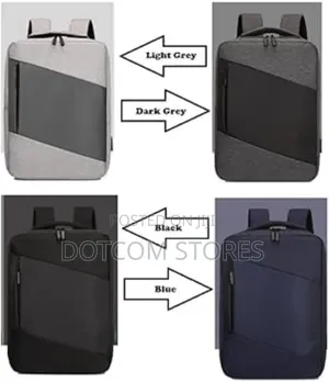 Black and Grey Laptop Backpack With a Usb Charging Port.