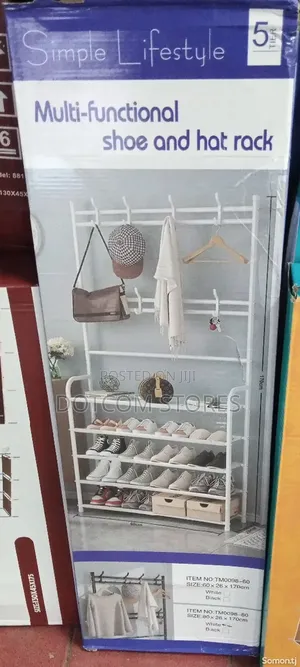Simple Lifestyle Multi-functional 5-tier Shoe And Hat Rack