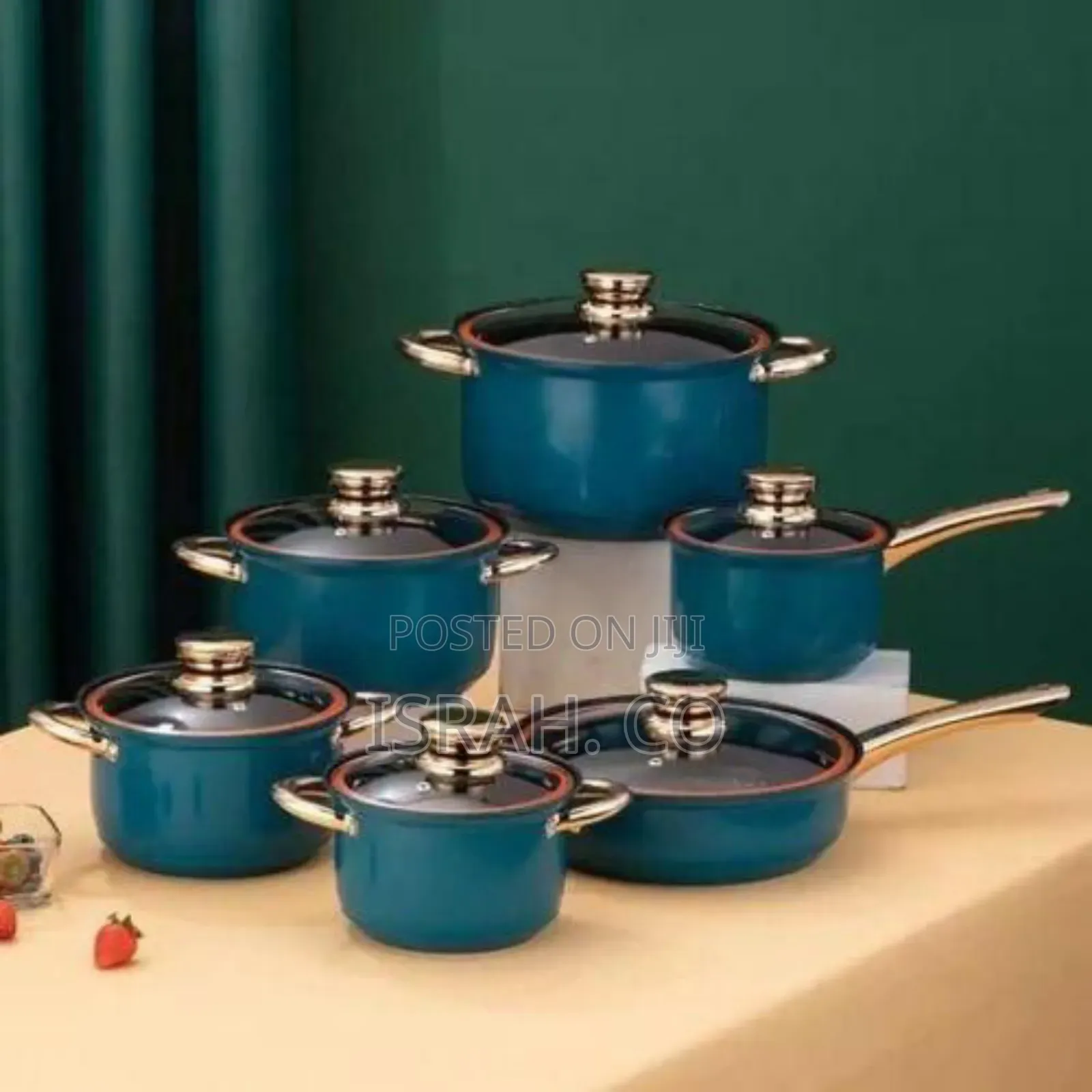 Premium Non-Stick Cookware Set With Tempered Glass Lids