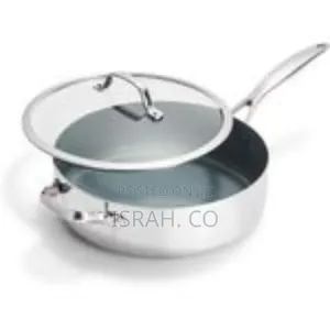 Premium Stainless Steel Sauté Pan With Tempered Glass Lid