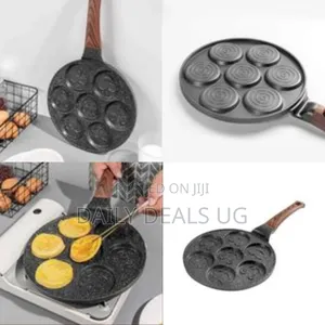 Non-Stick Round Frying Pan for Making Smiley Eats for Breakfast