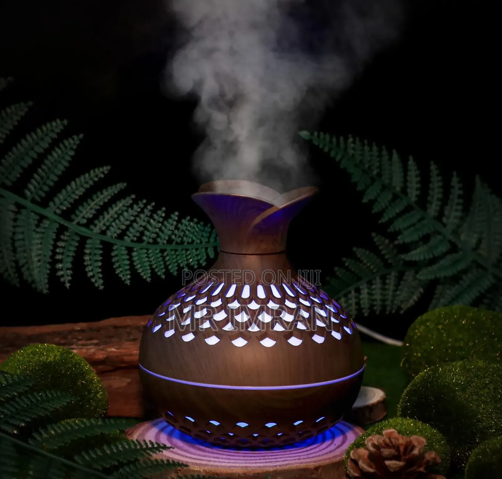 Flower Vase-Shaped Ultrasonic Cool Mist Humidifier and Aroma Diffuser.