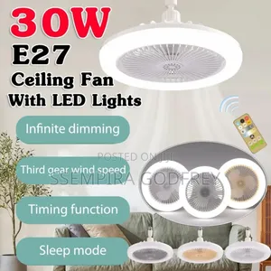 Ceiling Fan With Led Lights E27