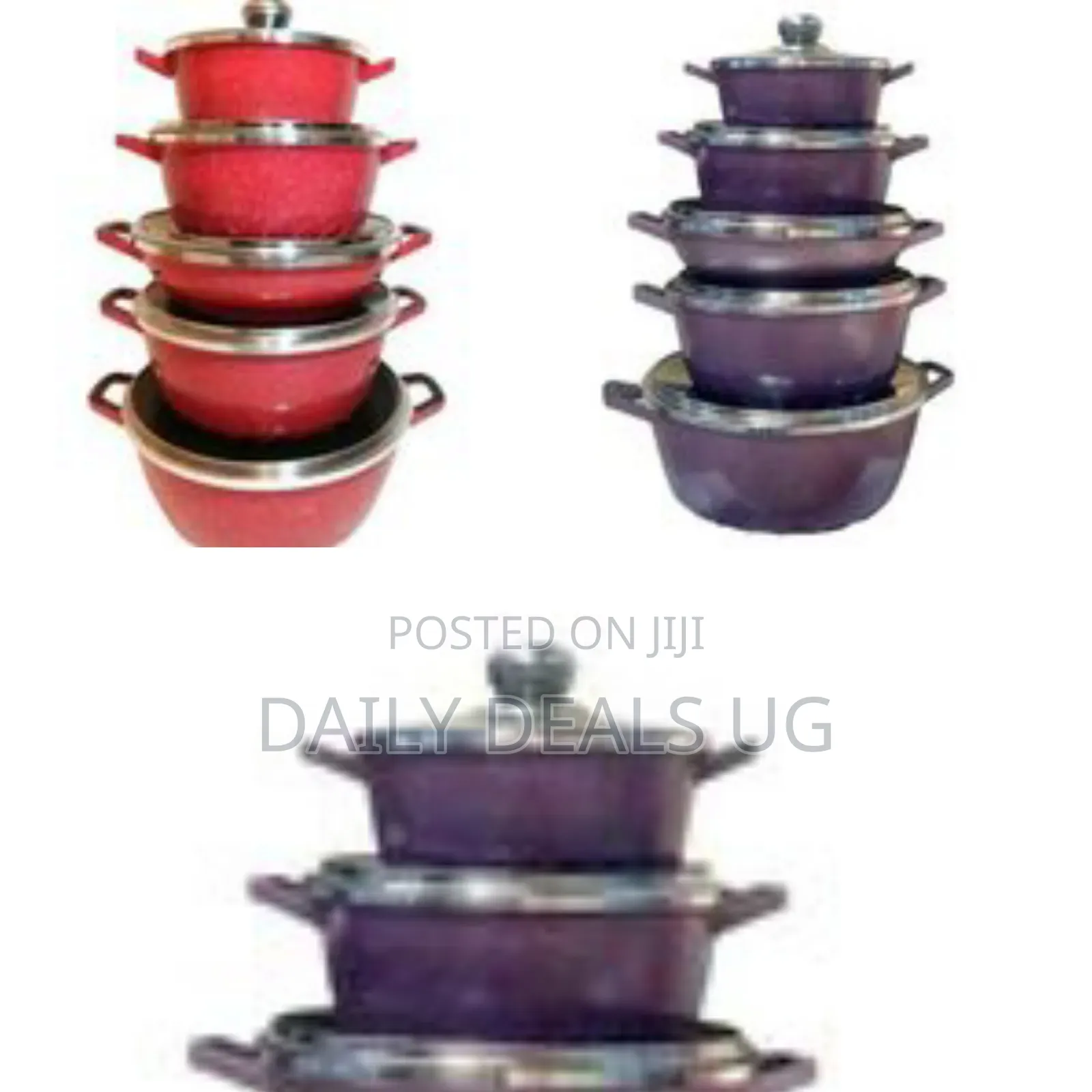 Premium Non-Stick Cookware Set With Lids - Multicolor
