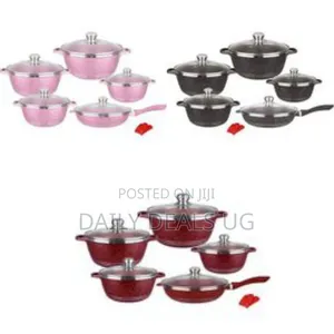 Premium Non-Stick Granite Cookware Set (5 Pieces) - Multicolor