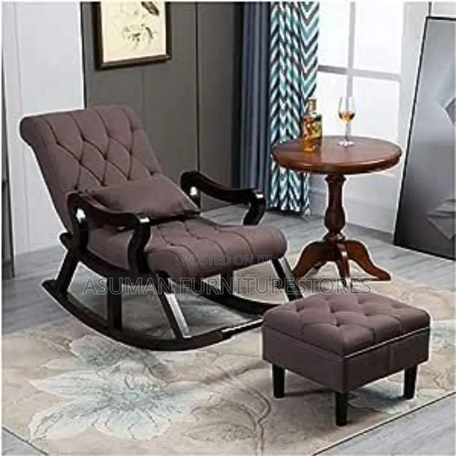 New Stylish Rocking Chair With Foot Rest Call Us On