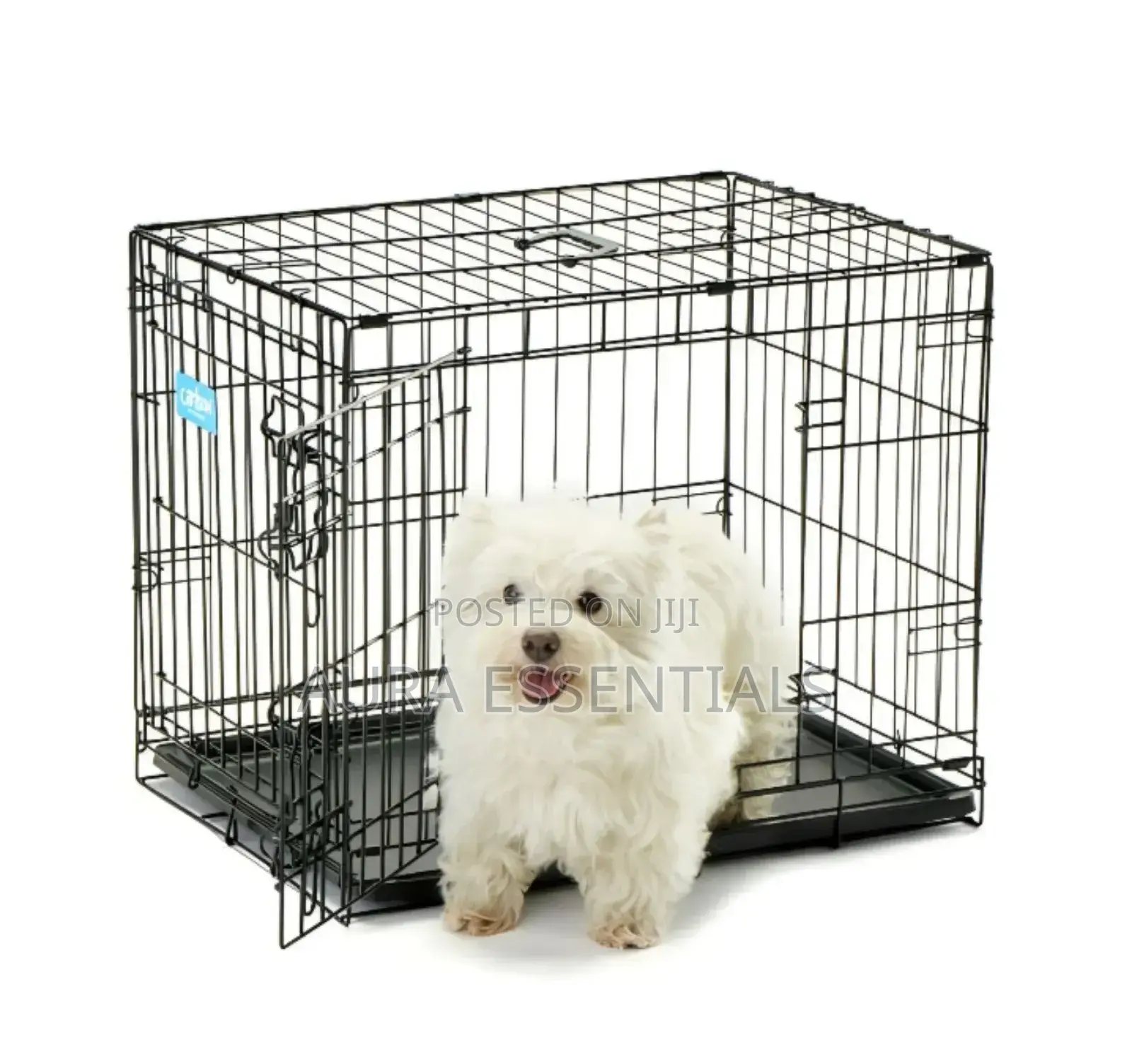 Black, Foldable Metal Pet Crate or Cage