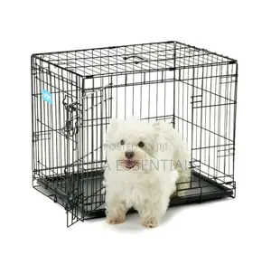 Black, Foldable Metal Pet Crate or Cage