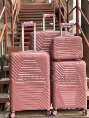 4pcs Waterproof Rubber Plastic Travel Suitcases