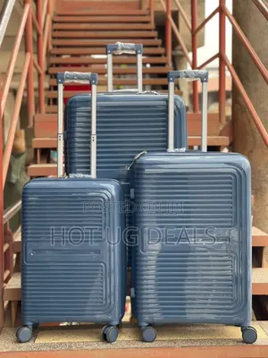 A Set Of 3pcs Classy Pure Rubber Suitcases