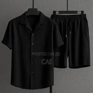 Linen Two Pieces. Shirt, Shorts