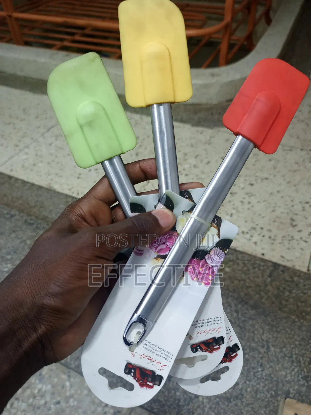 Silicone Spatulas With Stainless Steel Handles.