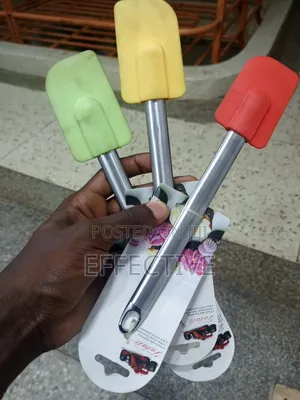 Silicone Spatulas With Stainless Steel Handles.