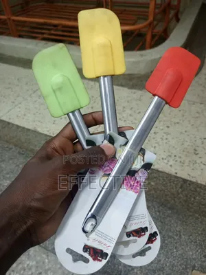 Silicone Spatulas With Stainless Steel Handles.