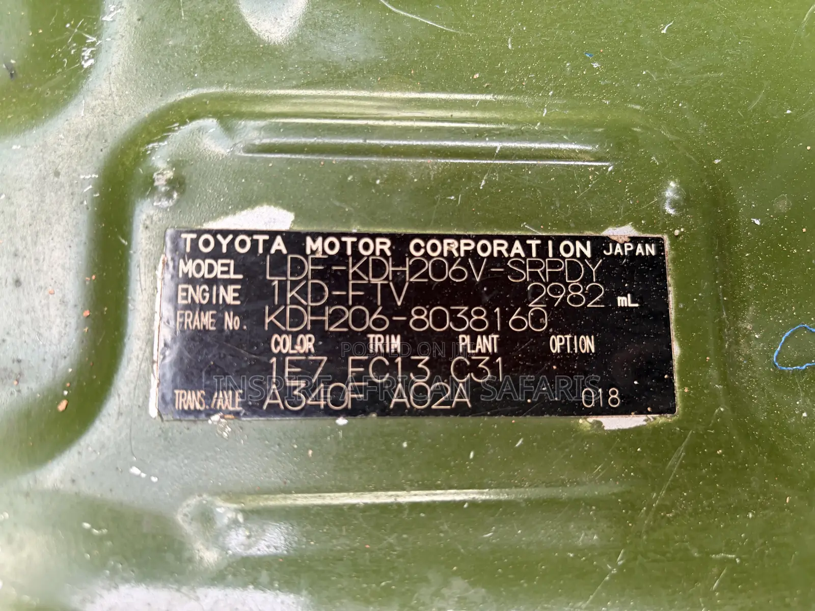 Toyota HiAce 2011 Green
