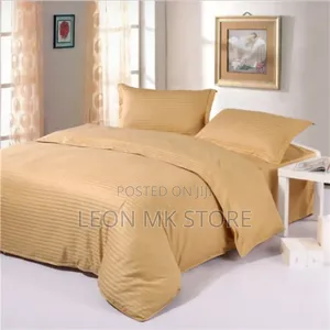 Brown Plain Bed Comforter Set 4pcs