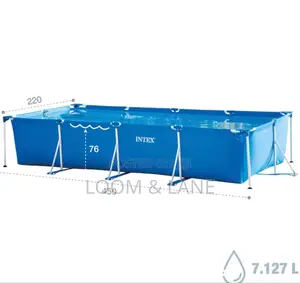 Intex 4.5 M X 2.2 M X 0.84 M Rectangular Frame Pool Set