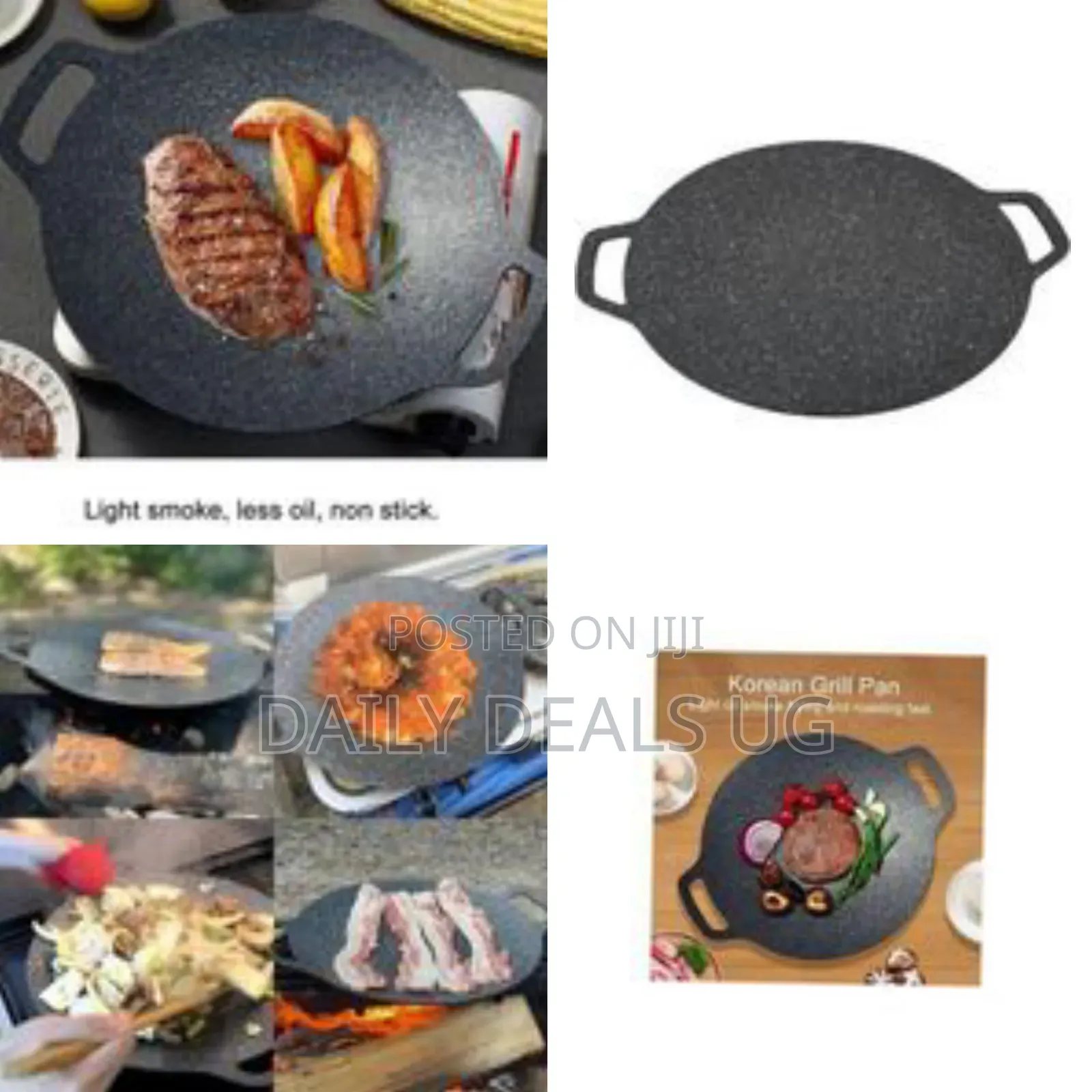 Heavy-Duty Non-Stick Oval Griddle / Baking Plate With Handles
