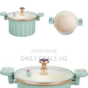 Stylish Non-Stick Stockpot With Decorative Glass Lid, 10l - Multicolor