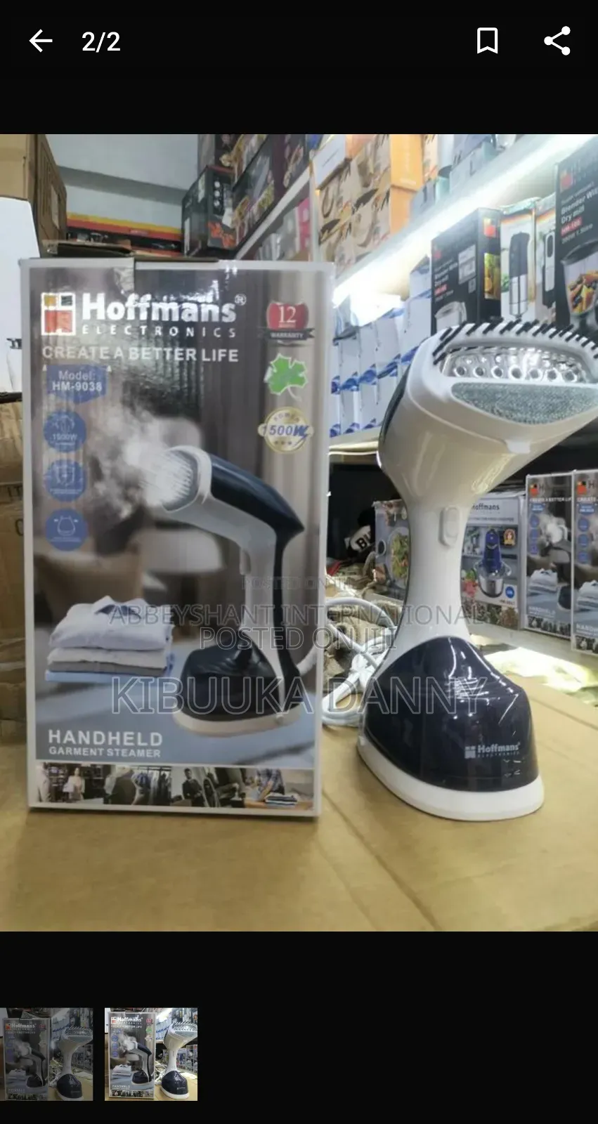 Hoffmans Garment Steamer 1500w