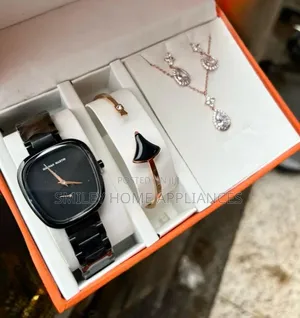 Black Hannah Martin Women's Valentines Wrist Time Gift Box at Discount