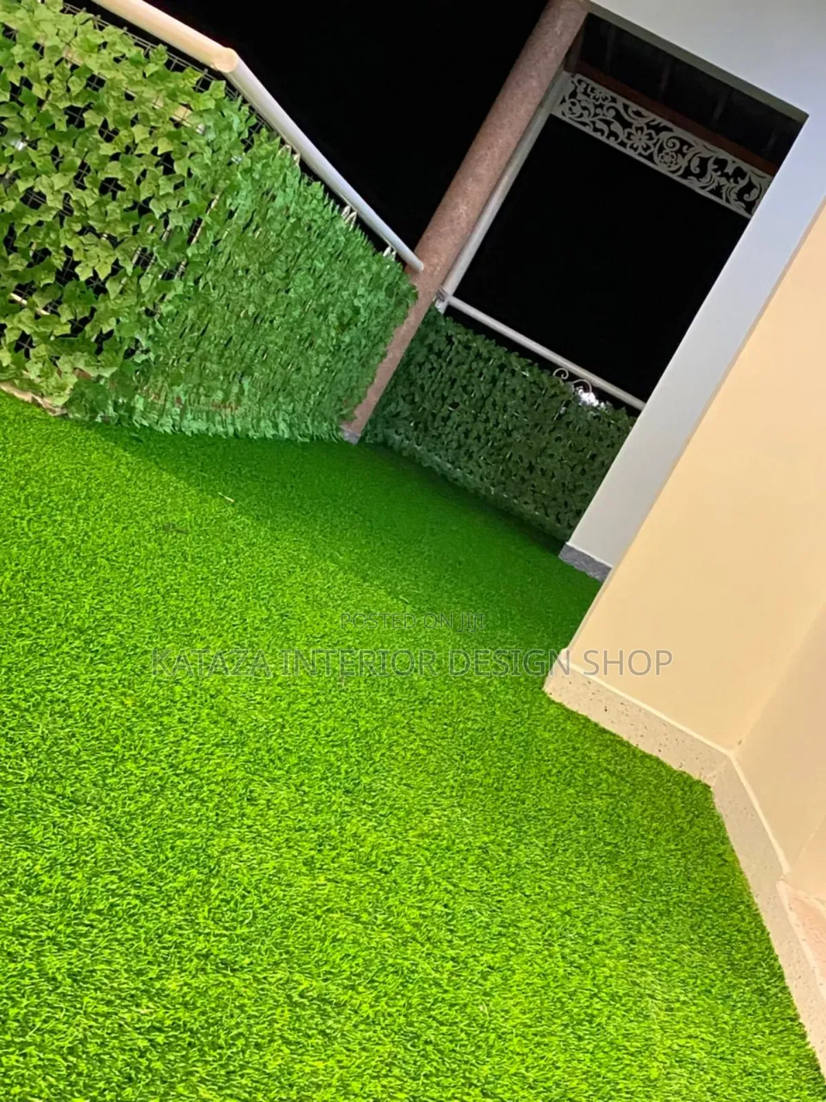 Balcony Flowers and Grass Carpet