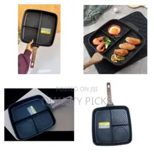 Aluminum 3-Section Non-Stick Frying Pan.