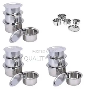 8 Pieces Stainless Steel Cookware Set Serving Dishes