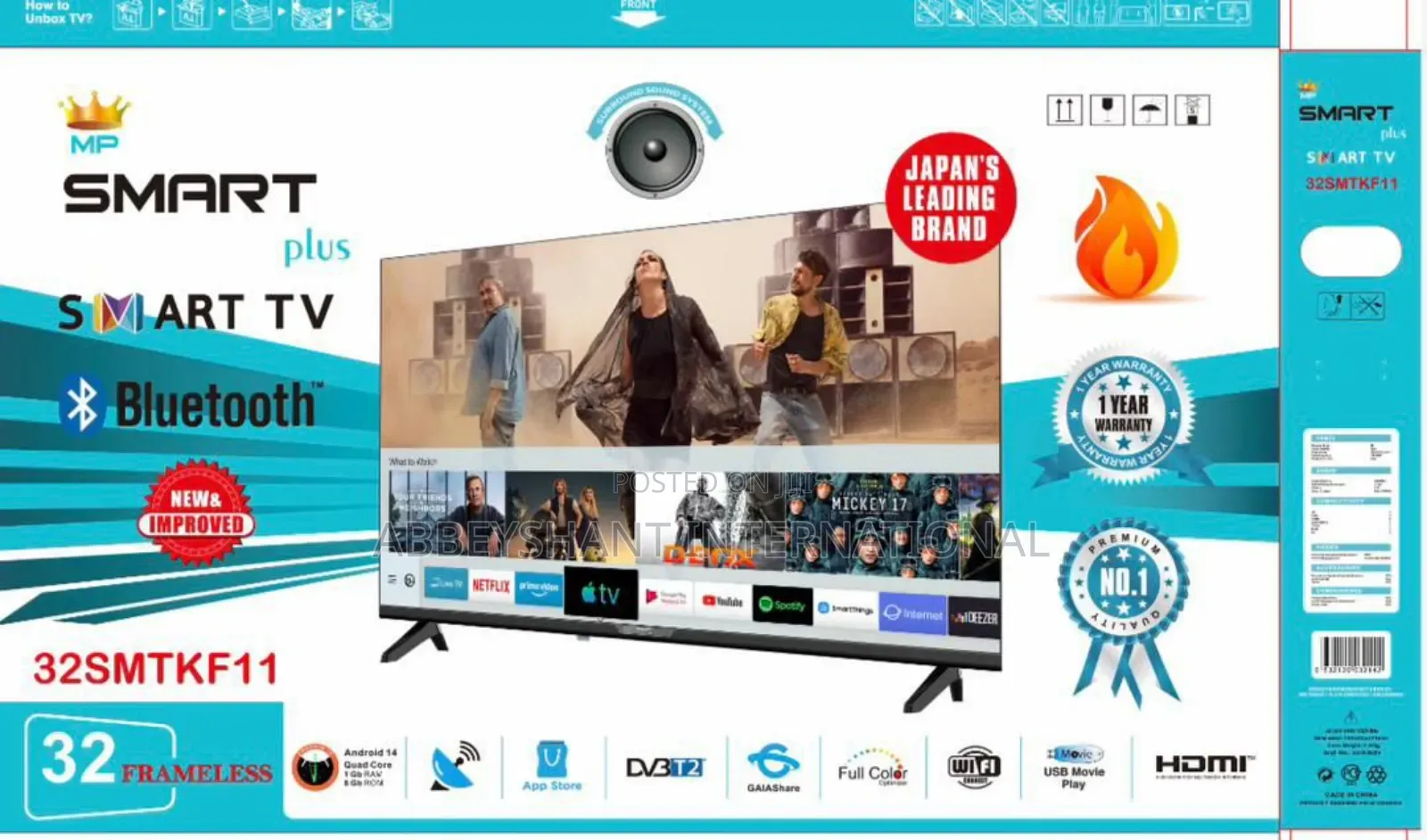 32 Inches Smartplus Smart Tv With Bluetooth