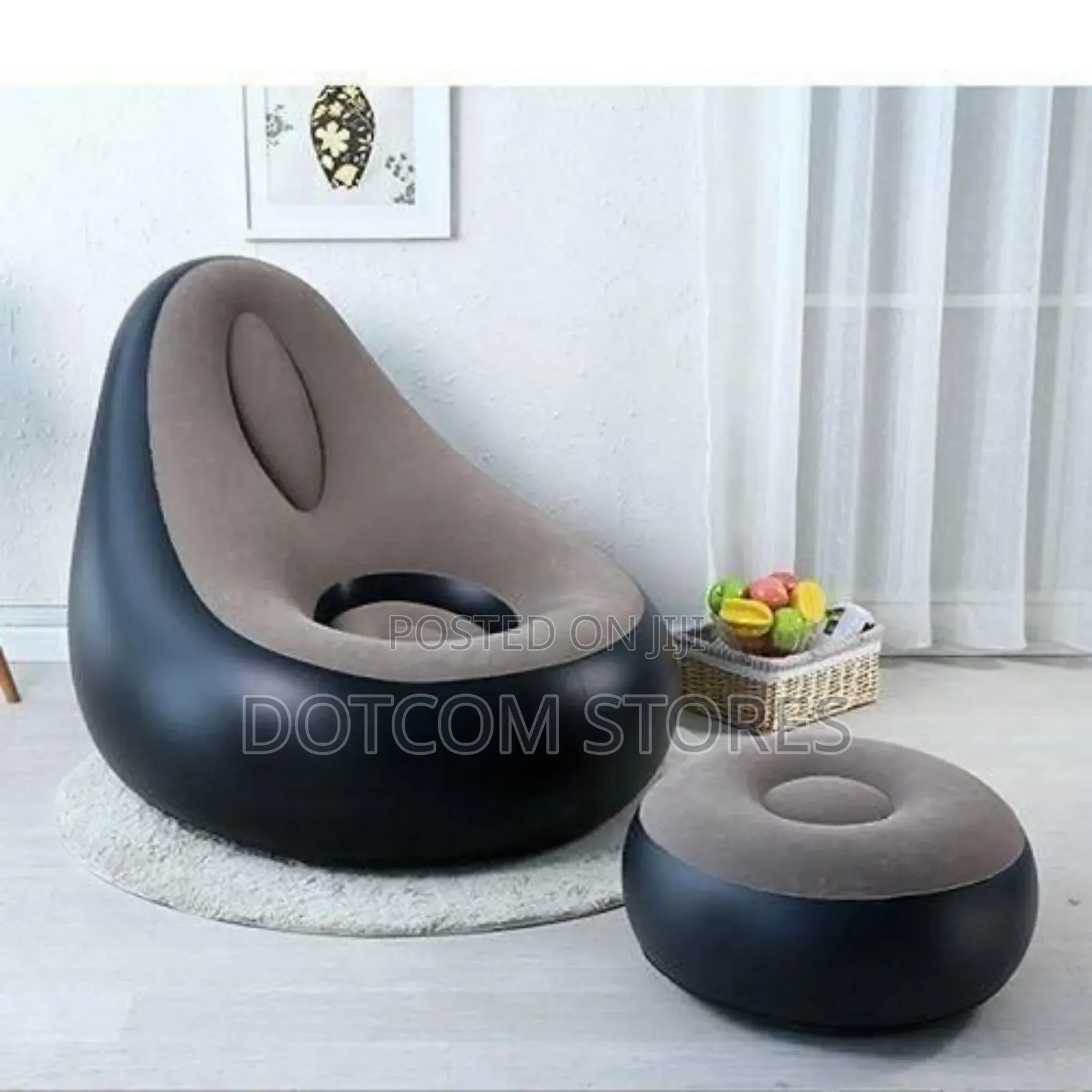Two-Piece Inflatable Sofa and Footrest Set
