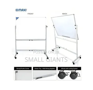 Double-Sided Magnetic Whiteboard With Adjustable Stand