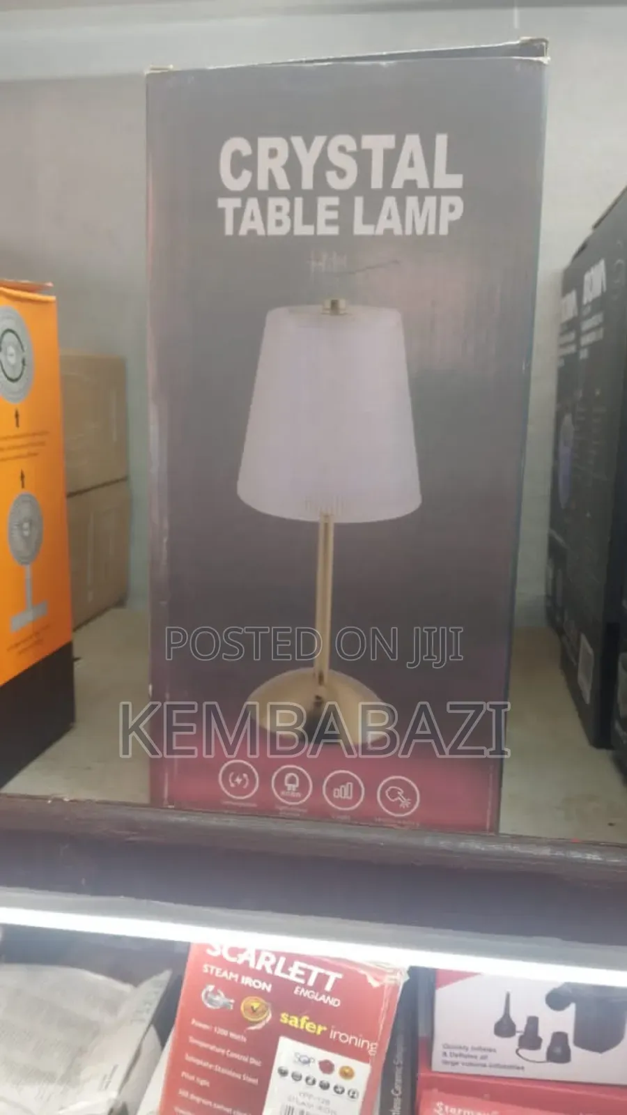 A Rechargeable, Cordless Crystal Table Lamp.