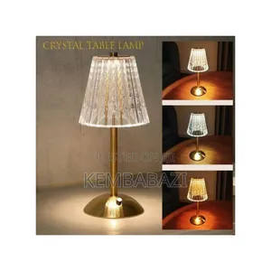 A Rechargeable, Cordless Crystal Table Lamp.