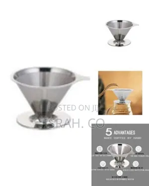Reusable Stainless Steel Cone Pour-over Coffee Filter