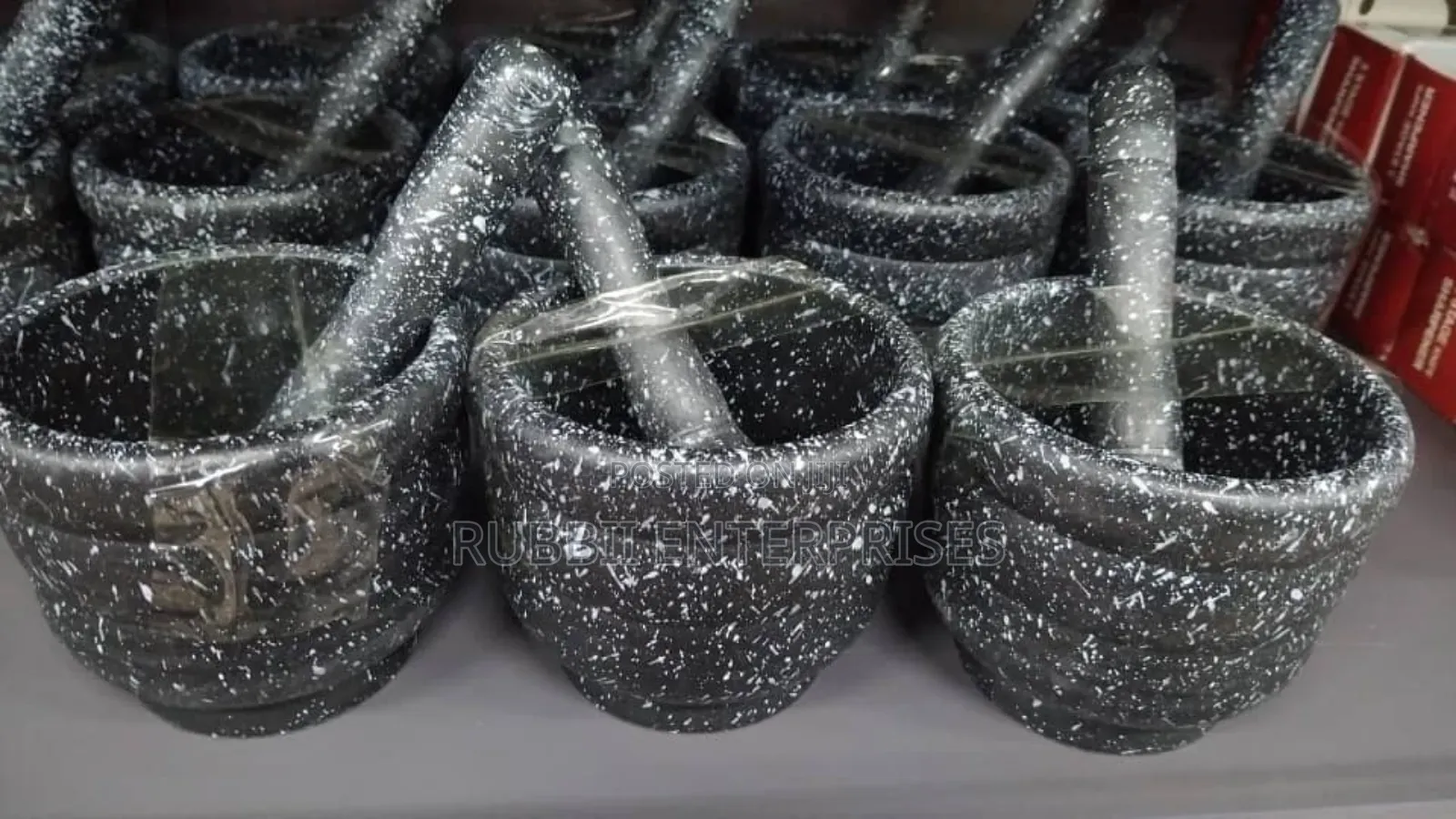 Black Granite Mortar and Pestle