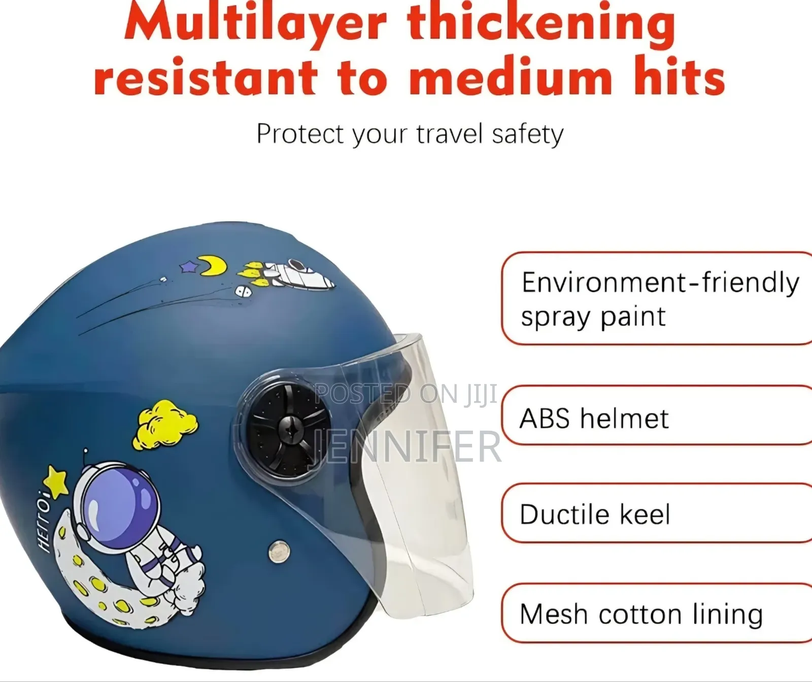 Open-face Kids' Motorcycle Or Scooter Helmet.