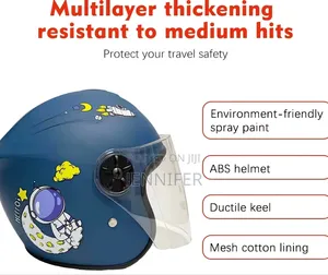 Open-face Kids' Motorcycle Or Scooter Helmet.