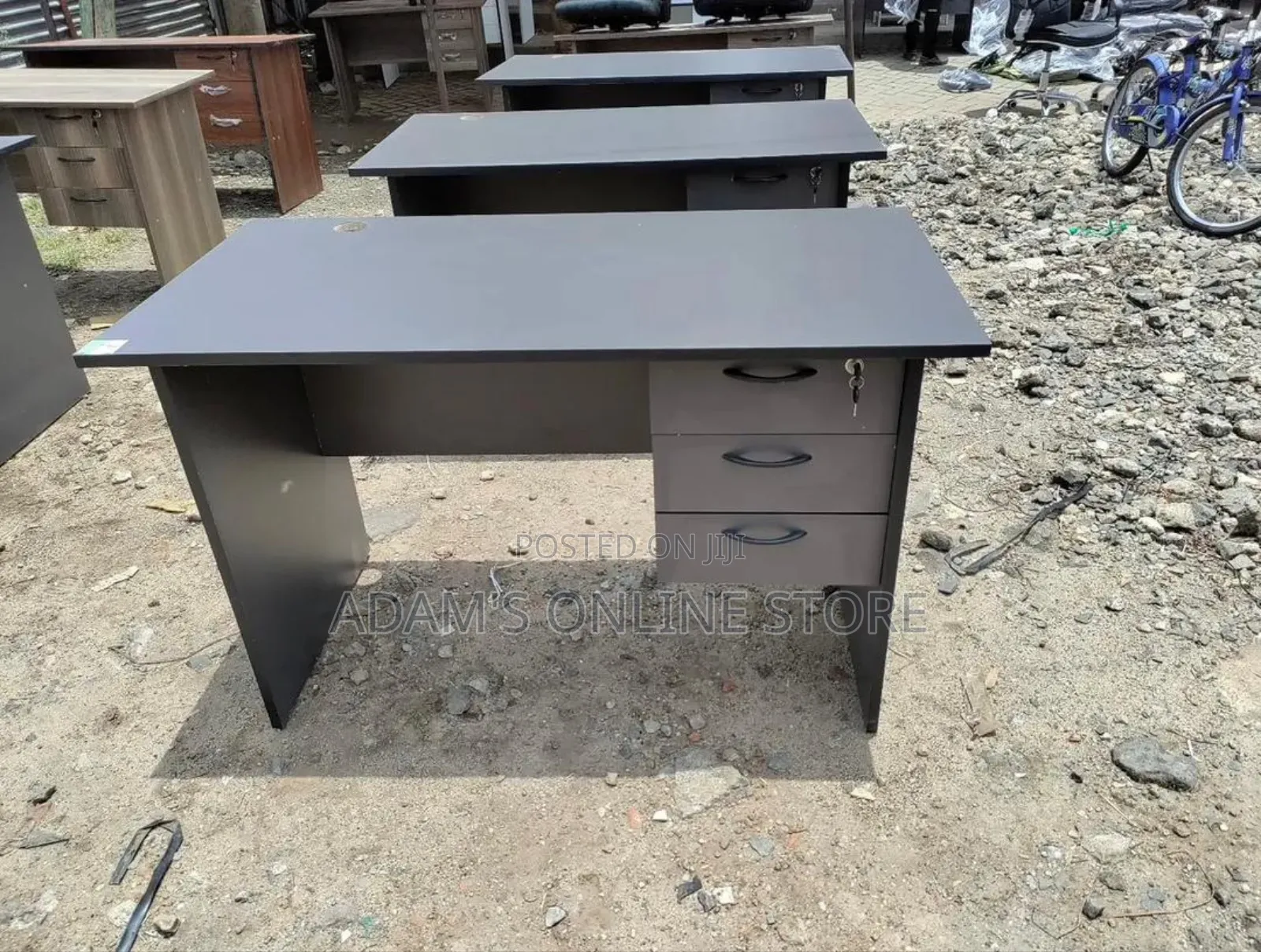 Grey Office Desk 122cm by 60cm
