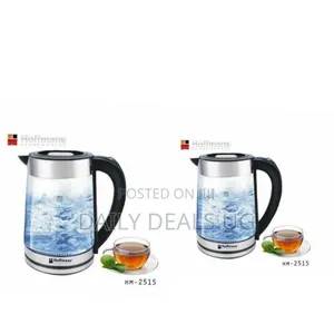 Hoffmans Glass Led Electric Kettle/ Percolator