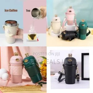 Fancy Portable Thermostravel Mug Flask Bag Cup-Black