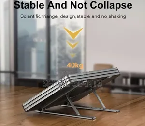 Portable, Adjustable, and Foldable Aluminum Laptop Stand.