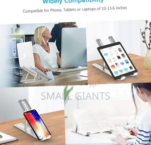 Portable, Adjustable, and Foldable Aluminum Laptop Stand.