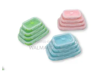 Collapsible Silicone Lunch Box 4 Pieces