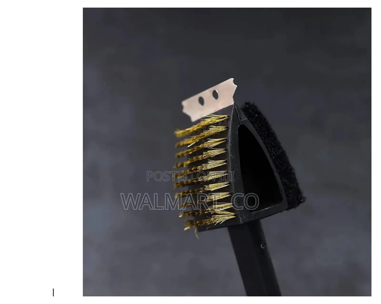 3 in 1 Copper Wire BBQ Grill Cleaning Brush Black