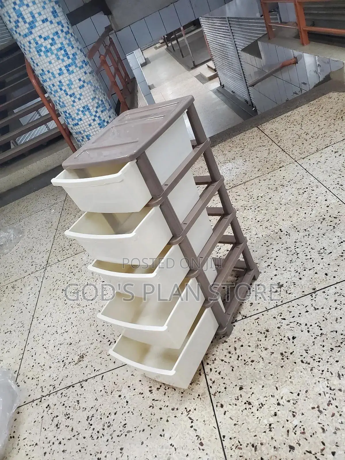 5 Xi Plastic Drawer Trolley Cabinet Drawer Trolley