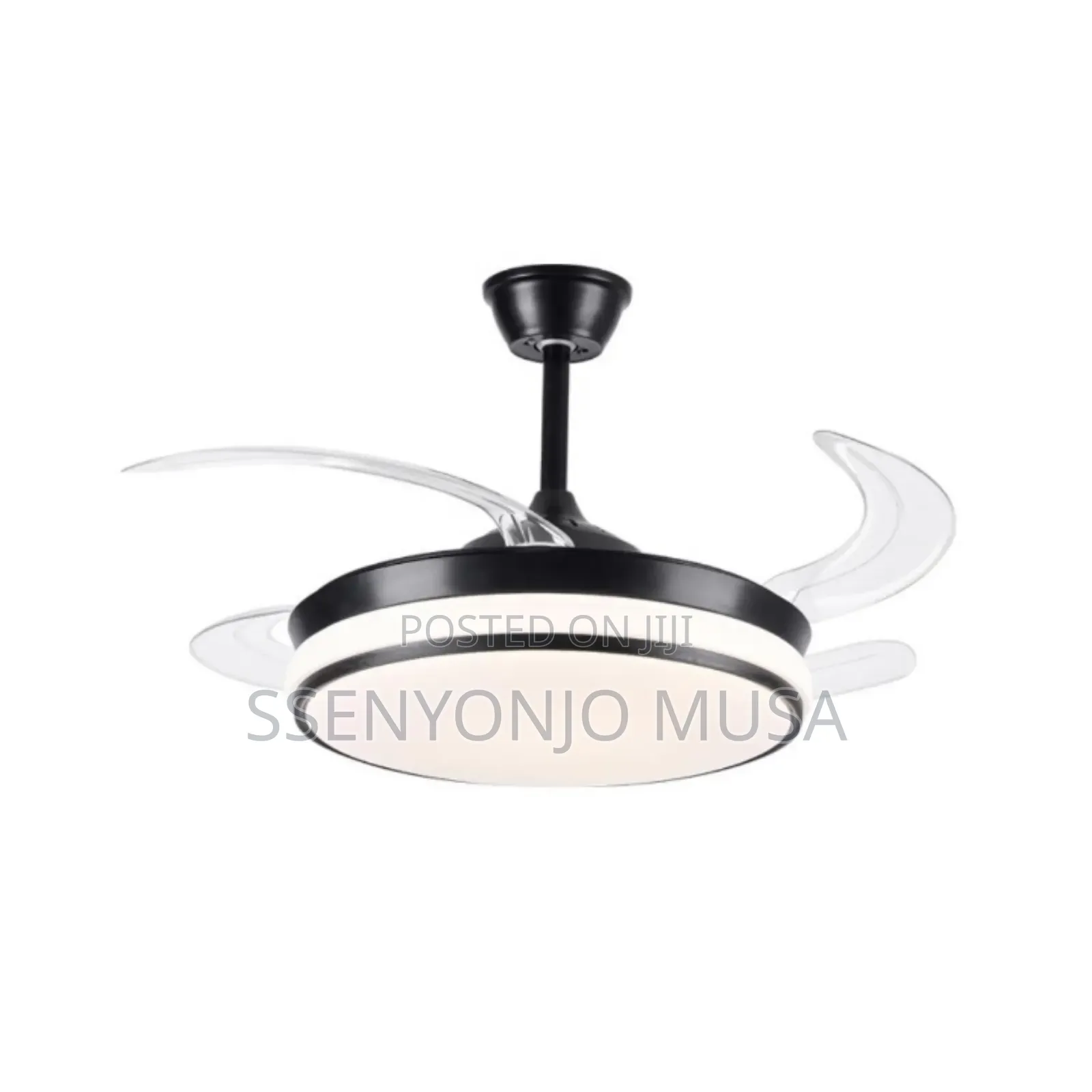 42-Inch Invisible Ceiling Fan With Led Light Remote Control